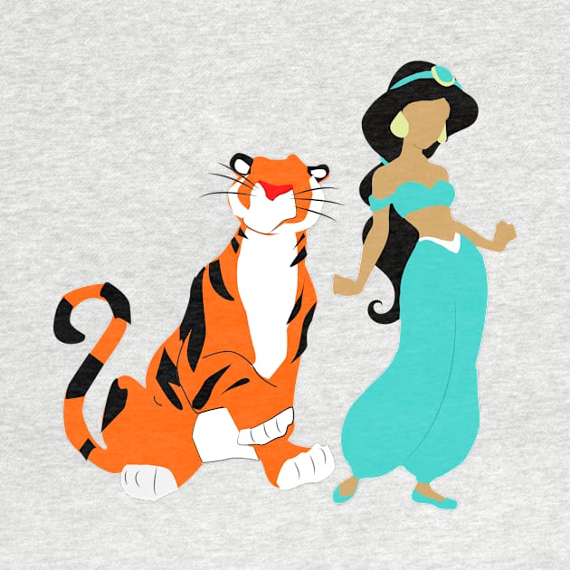 the princess and her tiger by nomadearthdesign